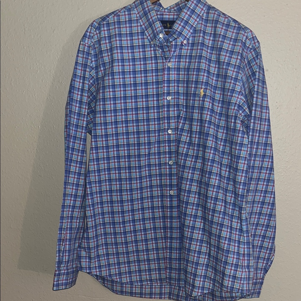 Polo Ralph Lauren Blue Plaid Men's Shirt